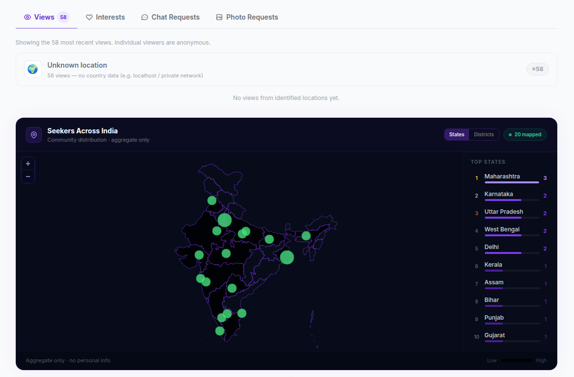 Viewers across India map